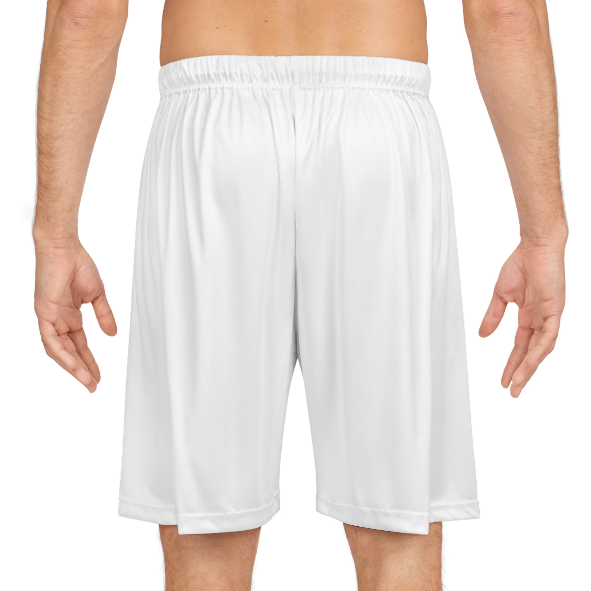 JK Pro Shop Shorts — White AOP Athletic Shorts - Image 4