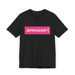 JKPROSHOP.com Logo T-Shirt — Minimal Pink Logo Tee