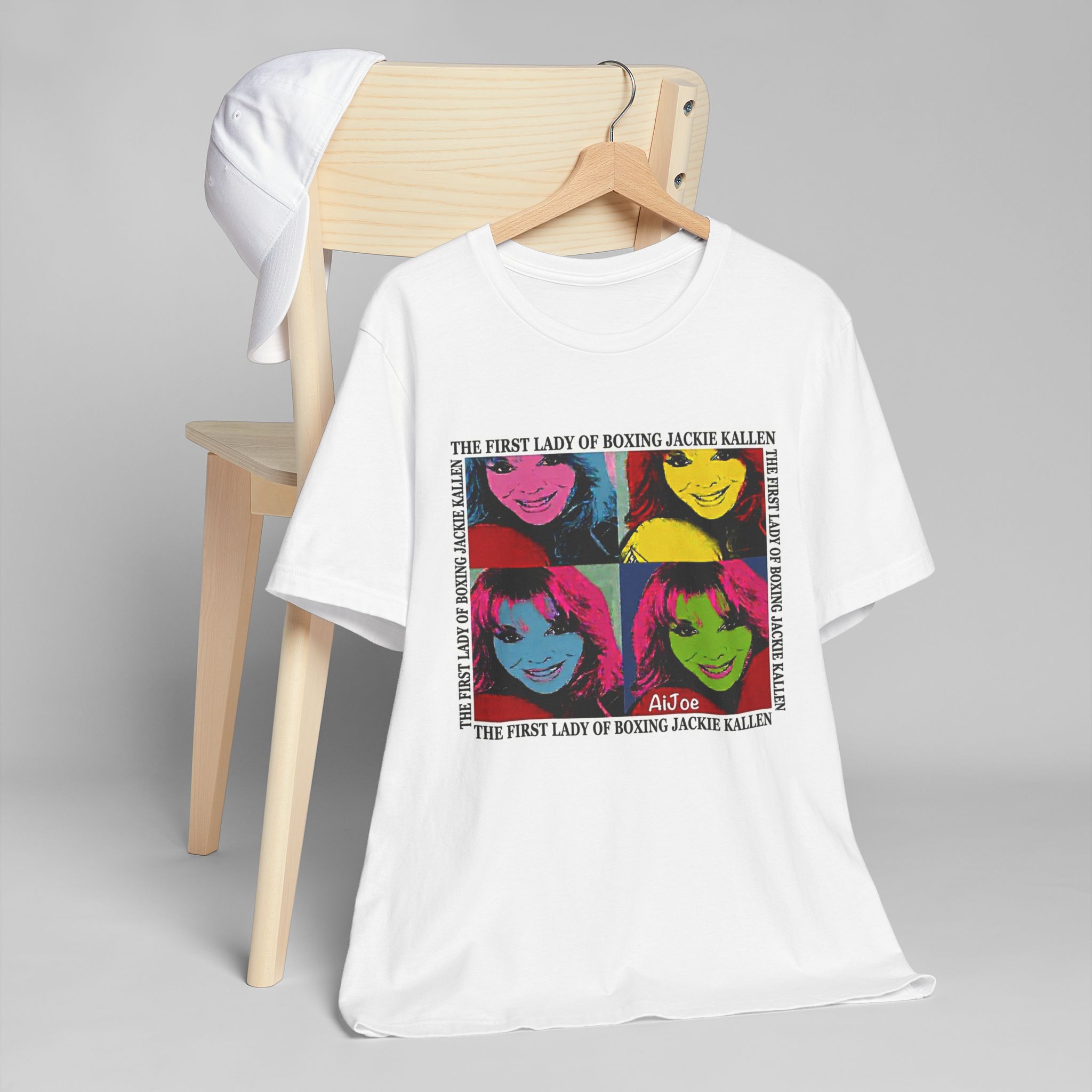 Pop Art 'The First Lady of Boxing Jackie Kallen' T-Shirt - Image 3