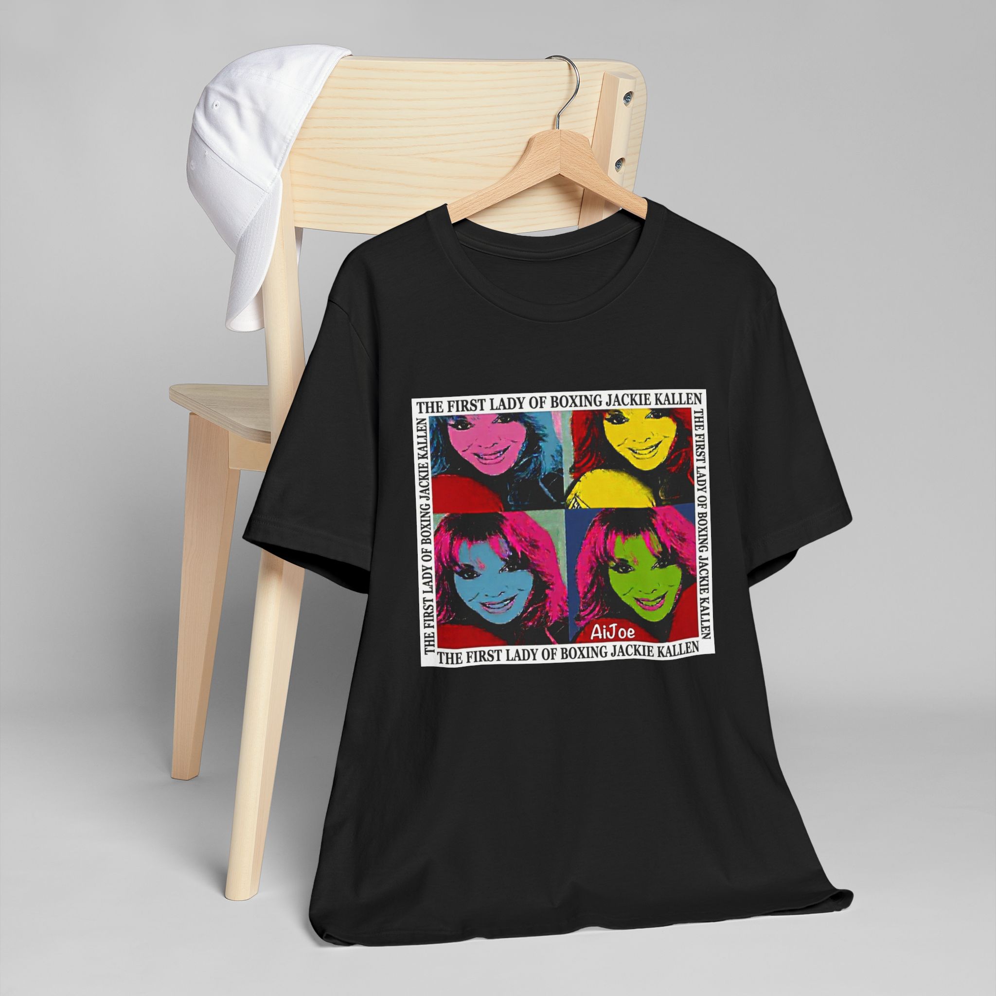 Pop Art 'The First Lady of Boxing Jackie Kallen' T-Shirt - Image 3